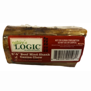 NATURES LOGIC BEEF HIND SHANK CANINE CHEW 3-4 PULGADAS