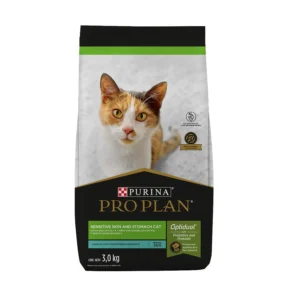 Alimento Gato Seco Adulto Pavo Piel Y Estomago Sensible Pro Plan 3kg