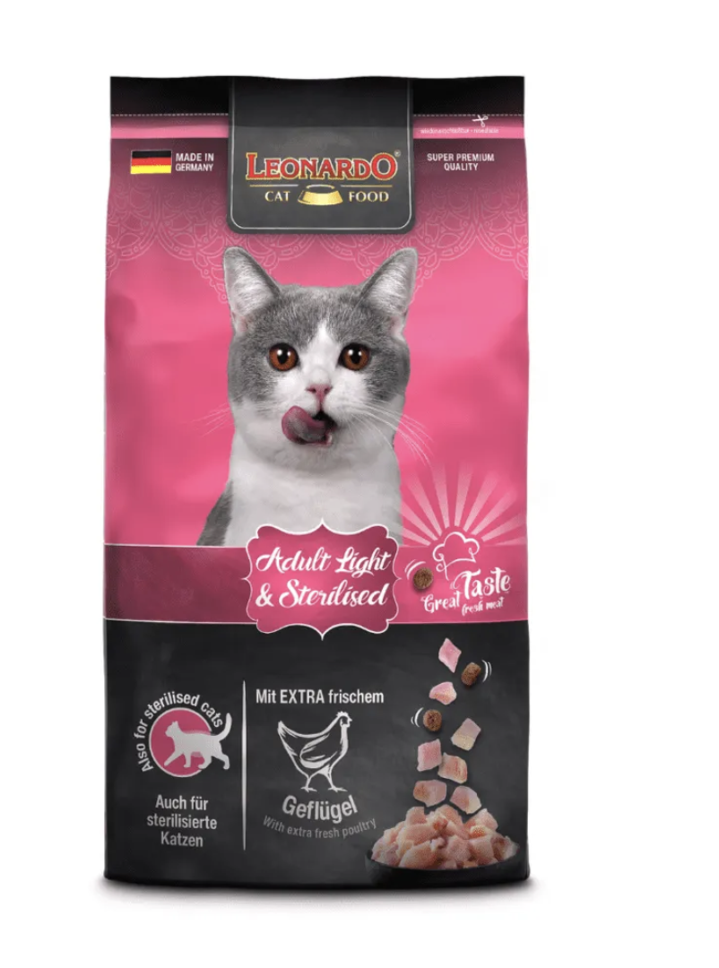 LEONARDO LIGHT & STERILISED ALIMENTO SECO PARA GATOS ADULTOS 1.8kg