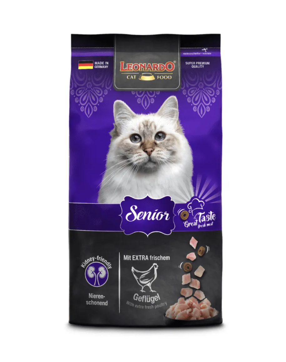 LEONARDO SENIOR ALIMENTO SECO PARA GATOS ADULTOS MAYORES 1.8kg