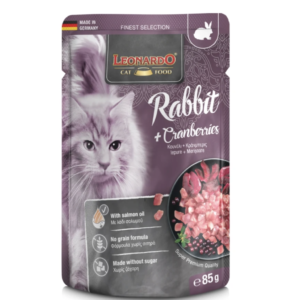 LEONARDO RABBIT & CRANBERRIES ALIMENTO HÚMEDO SIN GRANO PARA GATOS