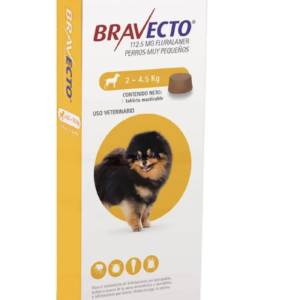 Antipulgas Para Perro Bravecto 2 a 4.5 Kg 112.5 Mg