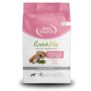 PURE VITA CANINE ADULT SALMON AND PEAS GRAIN FREE SMALL BITES